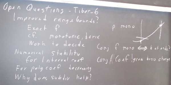 Tibor - 6: Bounding using Bernstein polynomials - Open Questions
